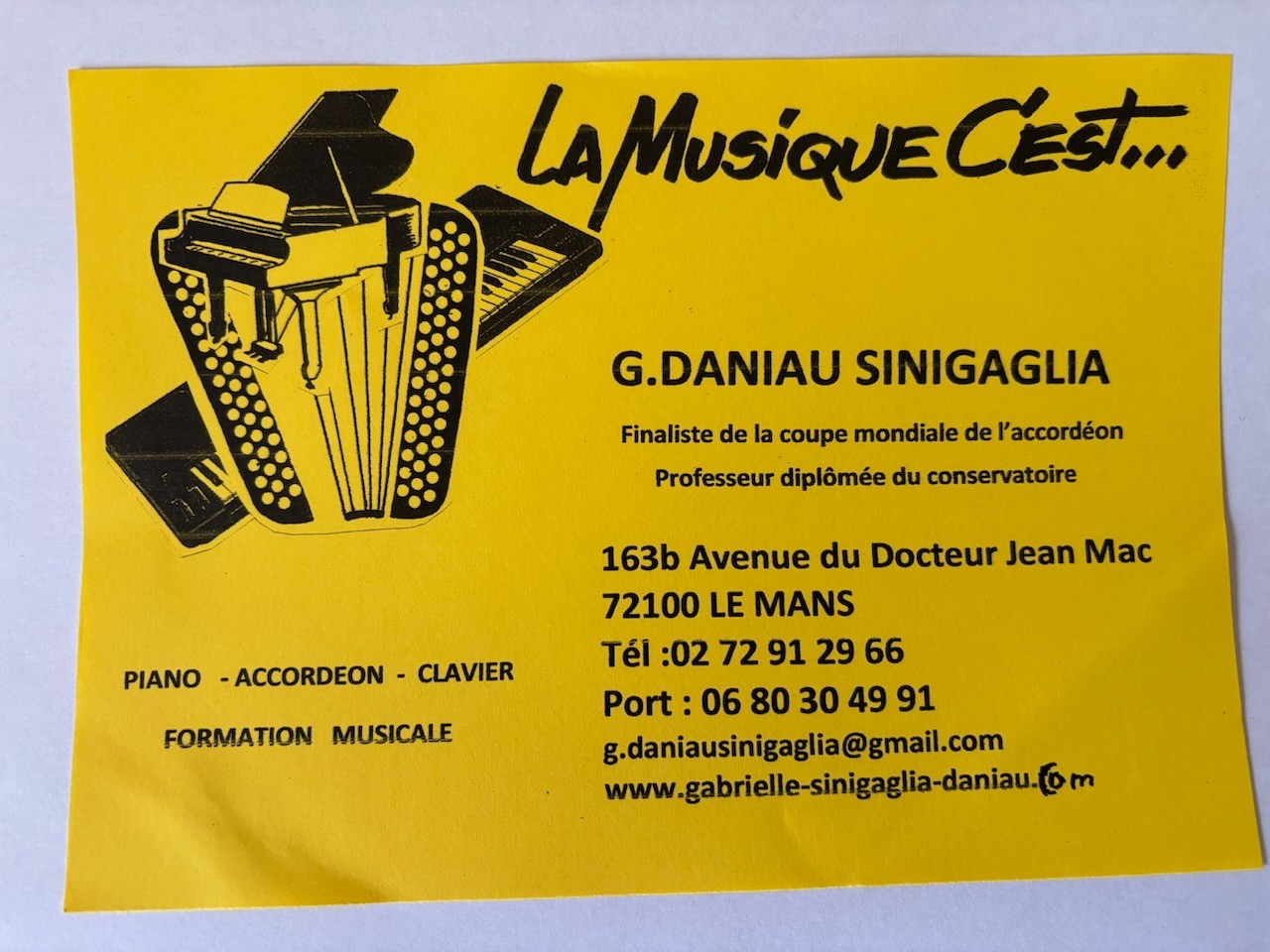 ECOLE DE MUSIQUE DE G.SINIGAGLIA